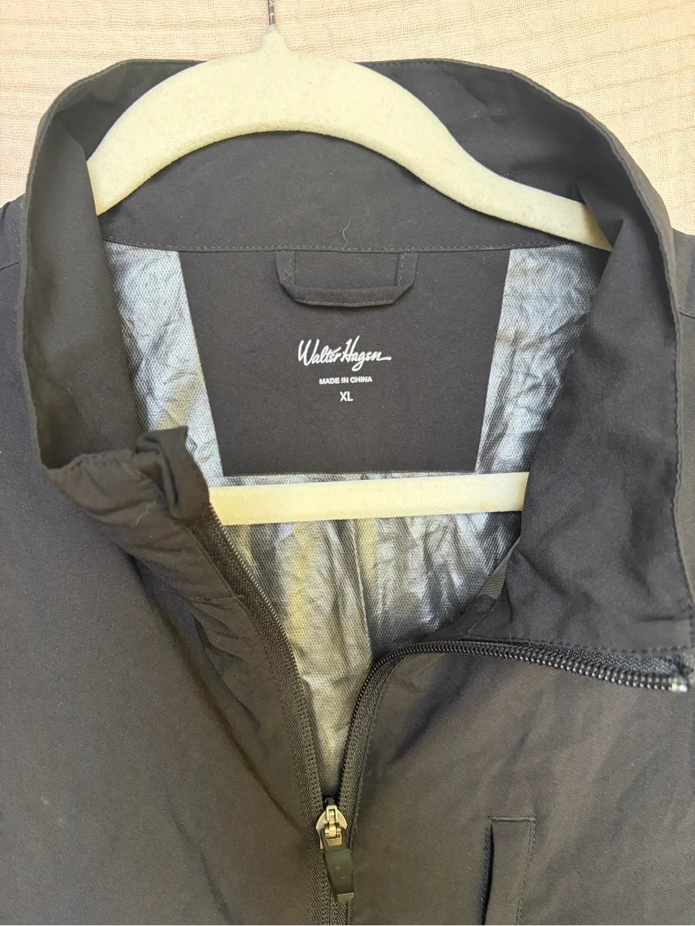 Walter Hagen Men’s XL Black Golf Windbreaker Jacket & Pants Set